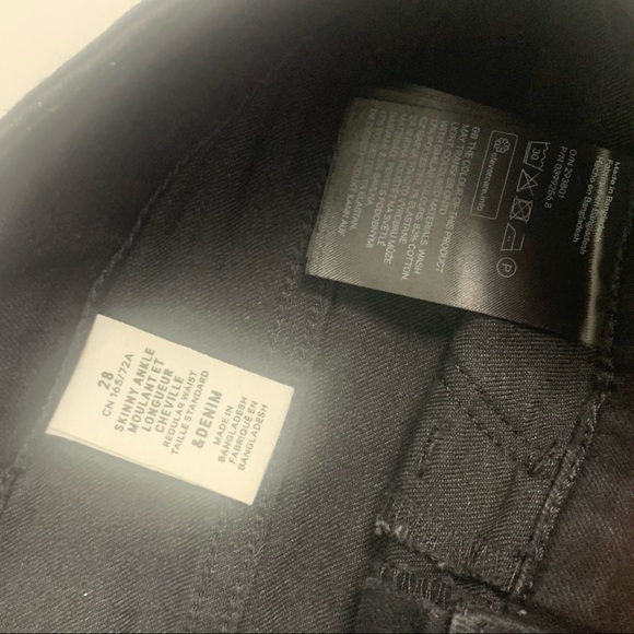 H&M & DENIM BLACK SKINNY JEANS - Picture 5 of 7